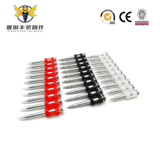 Gas Shooting Nails Gun Nail Plastic Strip Gas Drive Pins Concrete Nails Gas Actuated Fastener System