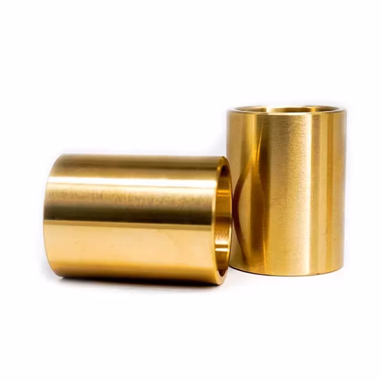 Cylindrical Brass Copper Bushing Roller Bearings Split Flange Oilless Wrapped Brass Bush